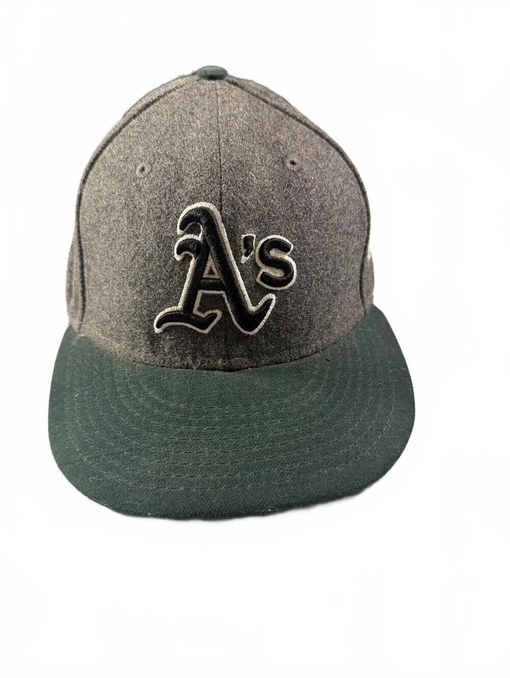 New Era 59FIFTY Oakland Athletics A’s Fitted Hat Gray Green Size 7 1/8